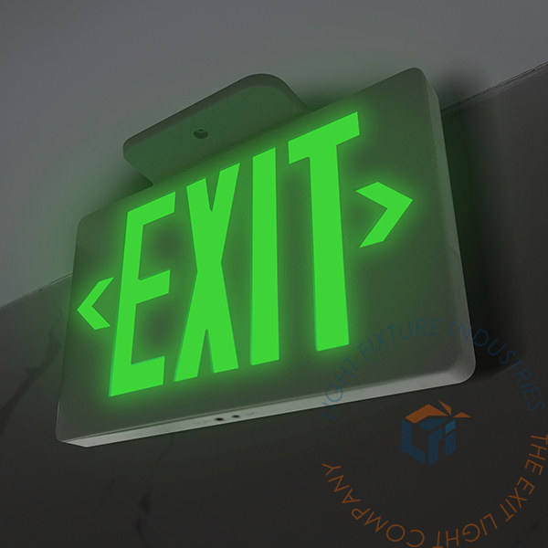 Exit Sign | Thin Green | White Housing [LEDT-G]