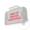 Exit Sign | Custom Wording | AREA OF RESCUE ASSISTANCE [EX-CU-AREA-OF-RESCUE-ASSISTANCE]