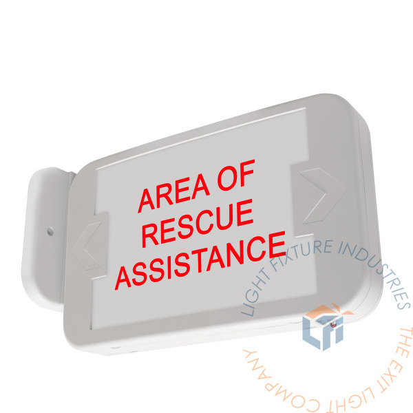 Exit Sign | Custom Wording | AREA OF RESCUE ASSISTANCE [EX-CU-AREA-OF-RESCUE-ASSISTANCE]