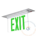 Exit Sign | RT Series Recessed Edge Lit Green [ELRT-G-RM]