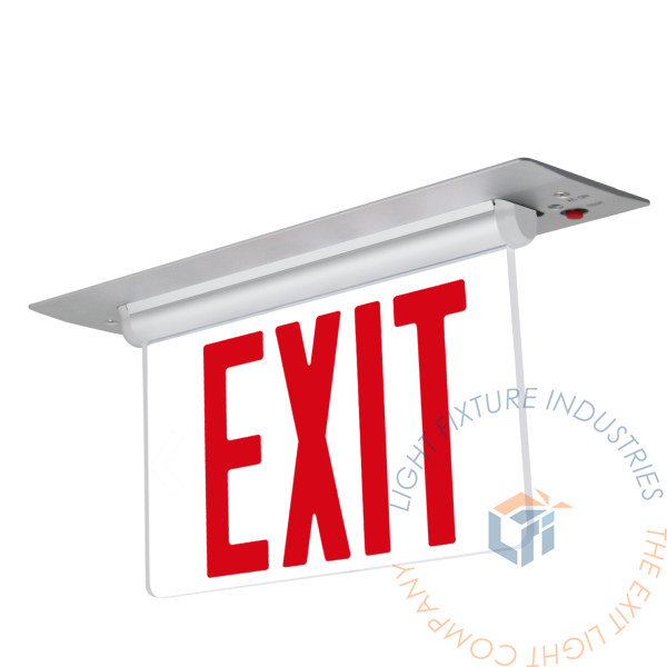 Exit Sign | RT Series Recessed Edge Lit Red [ELRT-R-RM]