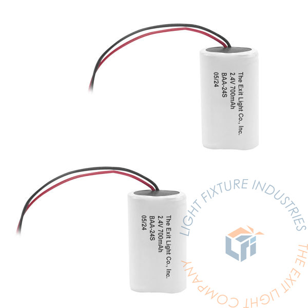 Battery | AA 2.4V 700mAh NiCad | Side By | 2 Pack [BAA-24S-2]