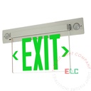 Combo | Recessed Edge Lit Green | Aluminum Housing [COMBOELR-G]