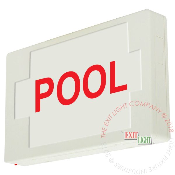 Exit Sign | Custom Wording | POOL [EX-CU-POOL]