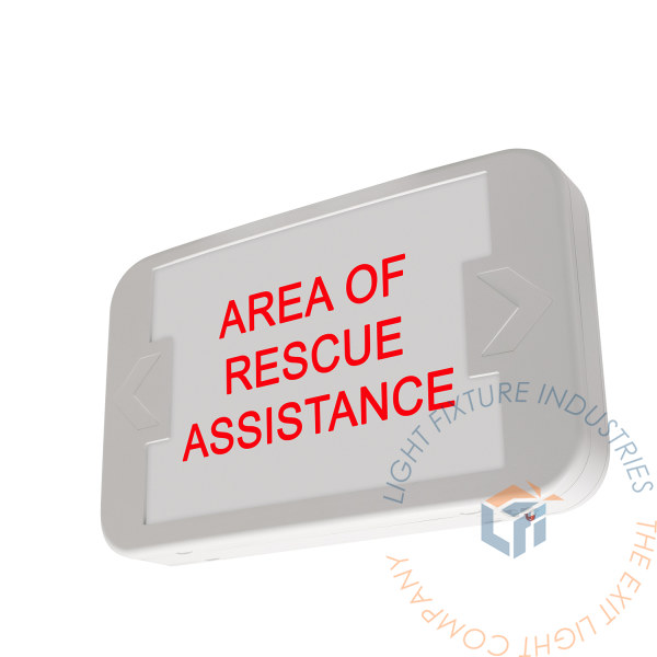 Exit Sign | Custom Wording | AREA OF RESCUE ASSISTANCE [EX-CU-AREA-OF-RESCUE-ASSISTANCE]