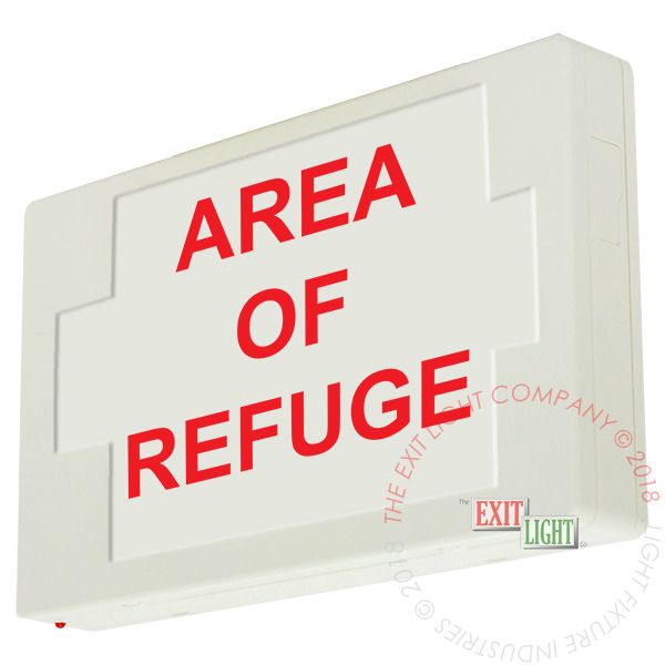 Exit Sign | Custom Wording | AREA OF REFUGE [EX-CU-AREA-OF-REFUGE]