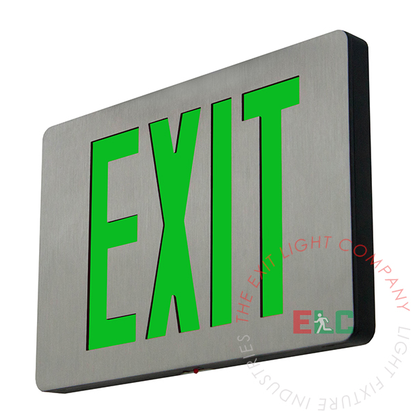 Exit Sign | Thin Cast Aluminum Green [CASLIM-G]