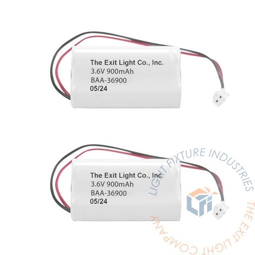 [BAA-36900-2] Battery | AA 3.6V 900mAh NiCad | Triangle | 2 Pack [BAA-36900-2]