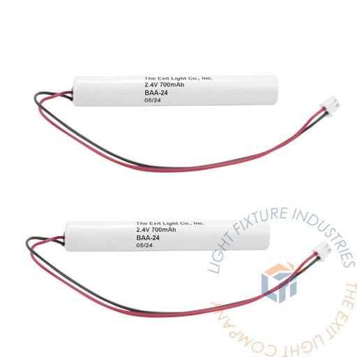 [BAA-24-2] Battery | AA 2.4V 700mAh NiCad | Stick | 2 Pack [BAA-24-2]