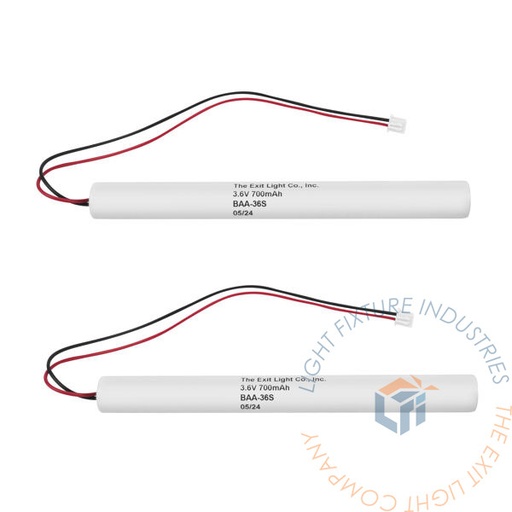 [BAA-36S-2] Battery | AA 3.6V 700mAh NiCad | Stick | 2 Pack [BAA-36S-2]