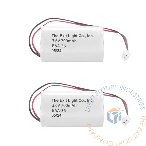 [BAA-36-2] Battery | AA 3.6V 700mAh NiCad | Triangle | 2 Pack [BAA-36-2]